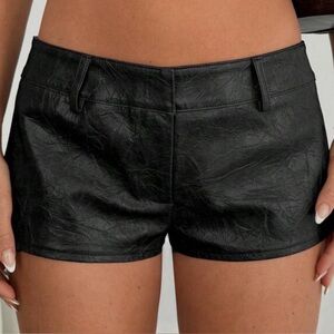 Black Booty Cut Shorts